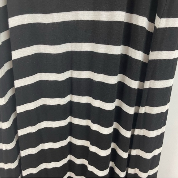 Tori Richard Honolulu Sleeveless Maxi Dress Black & White Stripe Racer Back XL - Picture 4 of 12